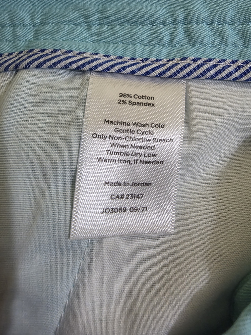 Talbots Mint Blue Straight-Leg Cropped Pants - Picture 8 of 8